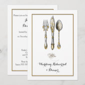 Mes vork lepel plaats instelling kaart (Voorkant / Achterkant)