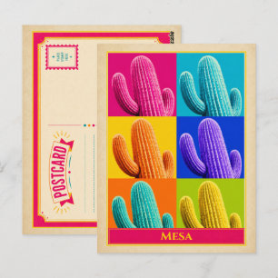 Mesa ansichtkaart Arizona Cactus Vintage Briefkaart