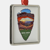 Mesa Arch Canyonlands National Park Arrowhead Metalen Ornament (Rechts)