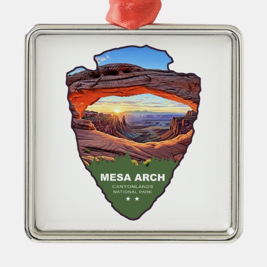 Mesa Arch Canyonlands National Park Arrowhead Metalen Ornament (Voorkant)