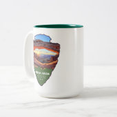 Mesa Arch Canyonlands National Park Arrowhead Tweekleurige Koffiemok (Voorkant links)