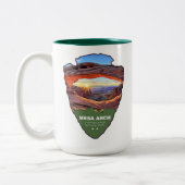 Mesa Arch Canyonlands National Park Arrowhead Tweekleurige Koffiemok (Links)
