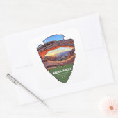 Mesa Arch Canyonlands National Park Arrowhead Vierkante Sticker (Envelop)