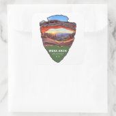 Mesa Arch Canyonlands National Park Arrowhead Vierkante Sticker (Tas)