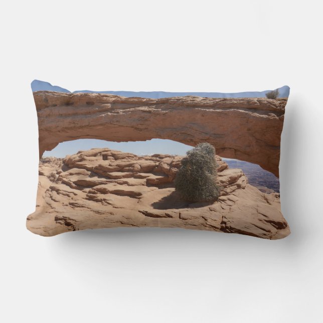 Mesa Arch en Tumbleweed in Canyonlands Kussen (Voorkant)