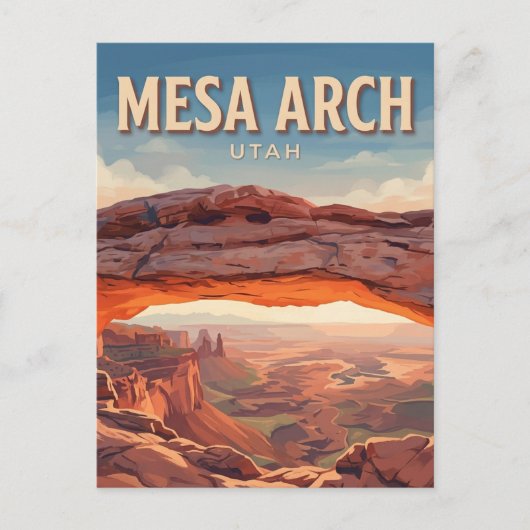 Mesa Arch Moab Utah Briefkaart (Voorkant)