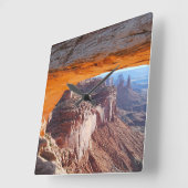 Mesa Arch op Sunrise, Utah Vierkante Klok (Hoek)
