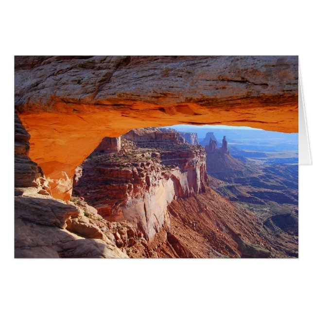 Mesa Arch Sunrise Utah Kaart (Voorkant Horizontaal)