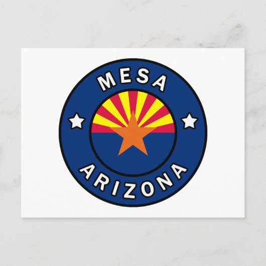 Mesa Arizona Briefkaart (Voorkant)
