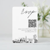 Mesa Arizona Bruiloft RSVP QR Code Klein Informatiekaartje (Staand voorkant)