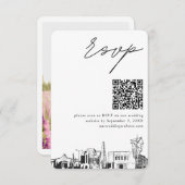 Mesa Arizona Bruiloft RSVP QR Code Klein Informatiekaartje (Voorkant / Achterkant)