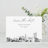 Mesa Arizona Bruiloft Skyline Save the Date Kaart (Staand voorkant)