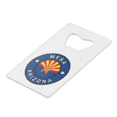 Mesa Arizona Creditkaart Flessenopener (Voorkant Gekanteld)