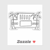 Mesa Arizona LDS tempel eenvoudige omtrek mormoon Sticker (Vel)