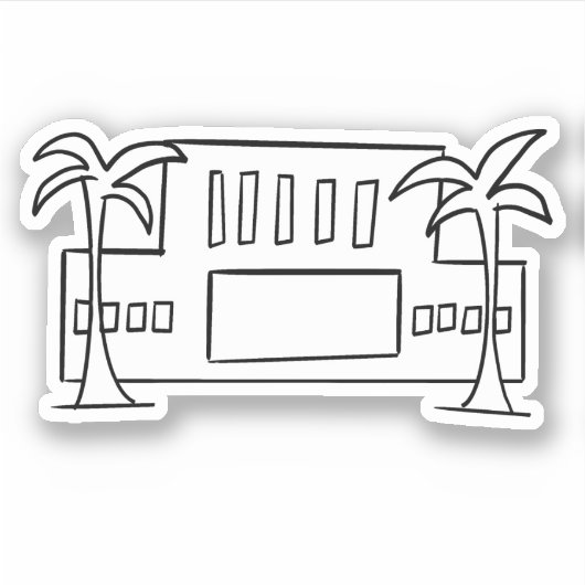 Mesa Arizona LDS tempel eenvoudige omtrek mormoon Sticker (Voorkant)
