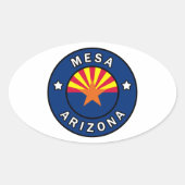Mesa Arizona Ovale Sticker (Voorkant)