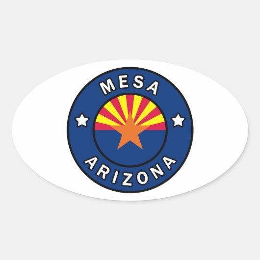 Mesa Arizona Ovale Sticker (Voorkant)