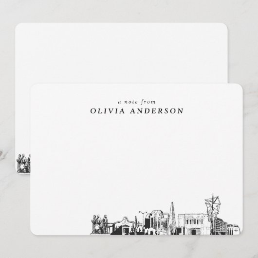 Mesa Arizona schets gepersonaliseerde notitiekaart Notitiekaartje (Voorkant / Achterkant)