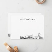 Mesa Arizona schets gepersonaliseerde notitiekaart Notitiekaartje (Voorkant / Achterkant in situ)