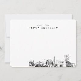 Mesa Arizona schets gepersonaliseerde notitiekaart Notitiekaartje