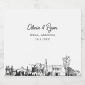 Mesa Arizona Skyline gepersonaliseerd bierlabel Bier Etiket (Enkel label)