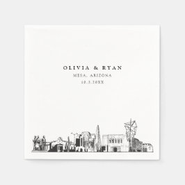 Mesa Arizona Skyline Trouwpapier Cocktail servet