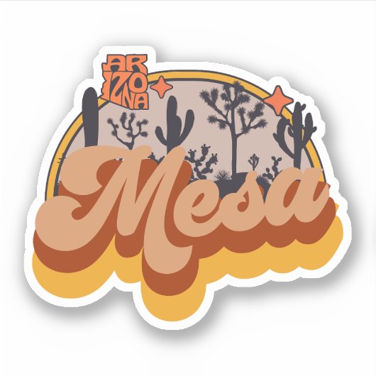 Mesa, Arizona Sticker (Voorkant)