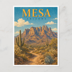 Mesa Arizona Superstition Mountains GeoSaga Briefkaart
