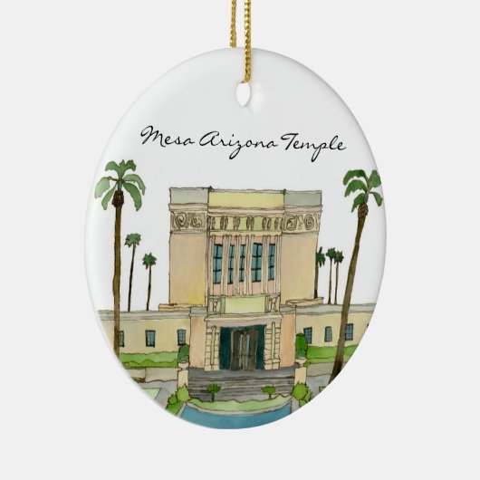 Mesa Arizona Temple Keramisch Ornament (Rechts)