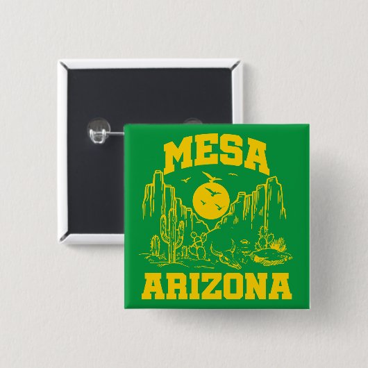 Mesa, Arizona Vierkante Button 5,1 Cm (Voorkant /achterkant)