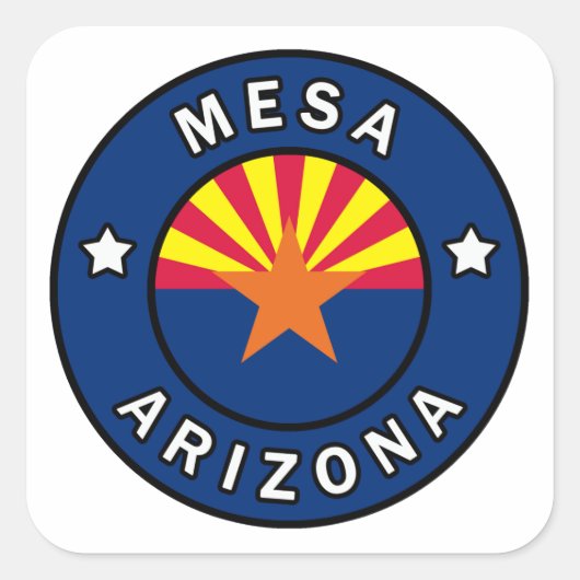 Mesa Arizona Vierkante Sticker (Voorkant)