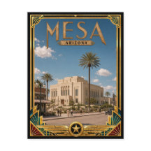 Mesa Arizona Vintage Art Deco Gouden Tijdperk