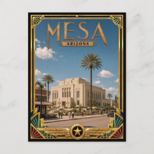 Mesa Arizona Vintage Art Deco Gouden Tijdperk Briefkaart