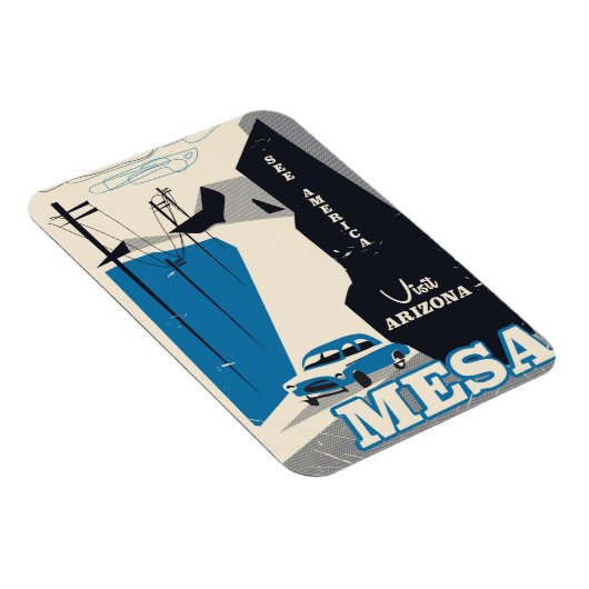 Mesa Arizona vintage stijl reisposter Magneet (Rechterzijde)