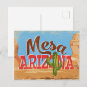 Mesa Arizona Vintage Travel Briefkaart (Voorkant / Achterkant)