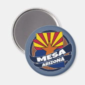 Mesa Arizona vlag barst magneet (Voorkant / Achterkant)