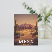 Mesa Arizona Woestijn Skyline Reis Briefkaart (Staand voorkant)