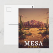 Mesa Arizona Woestijn Skyline Reis Briefkaart (Voorkant / Achterkant)