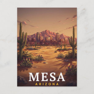 Mesa Arizona Woestijn Skyline Reis Briefkaart