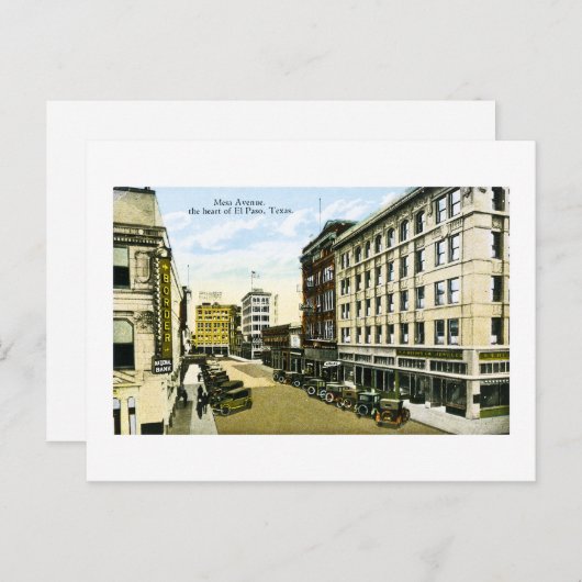 Mesa Avenue, El Paso, Texas Briefkaart (Voorkant / Achterkant)