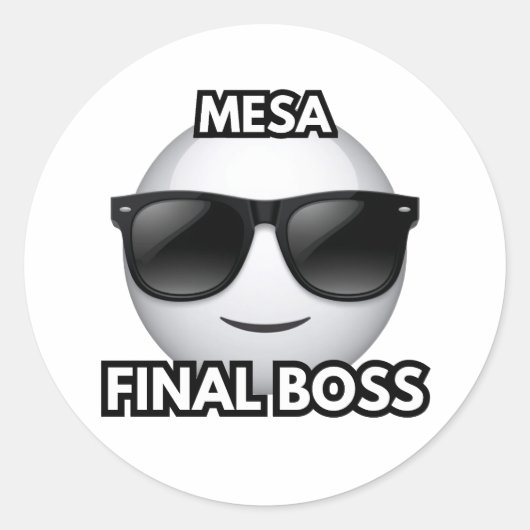 Mesa Eindbaas Cool Emoji Sticker (Voorkant)