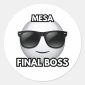 Mesa Final Boss Cool Emoji Sticker (Voorkant)