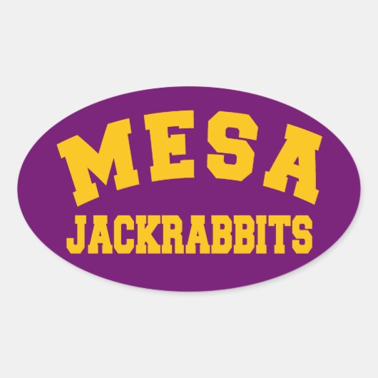 Mesa Jackrabbits Ovale Sticker (Voorkant)