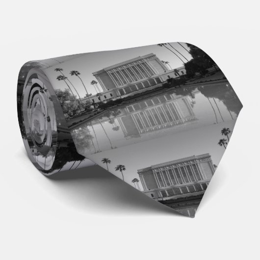 Mesa LDS Temple in zwart-wit Stropdas (Opgerold)