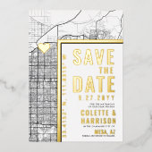 Mesa Love Locator | Weddenschap Save the Date Folie Uitnodiging (Voorkant)