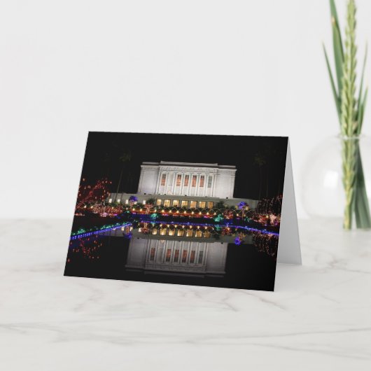 Mesa Tempel lichten Feestdagen Kaart (Voorkant)