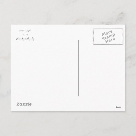 Mesa temple kerstverlichting feestdagenkaart (Achterkant)