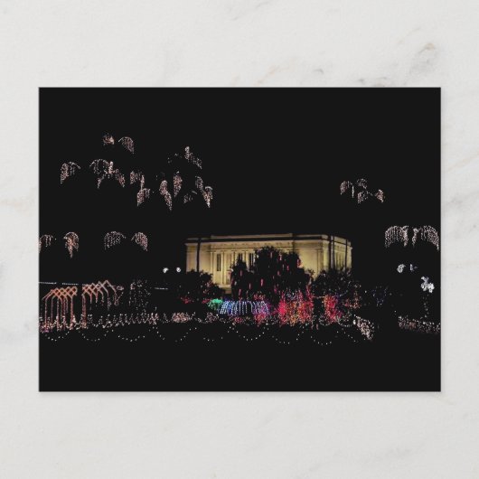 Mesa temple kerstverlichting feestdagenkaart (Voorkant)