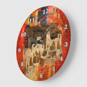 Mesa Verde Adobe Cliffs Southwestern Clock Grote Klok (Hoek)