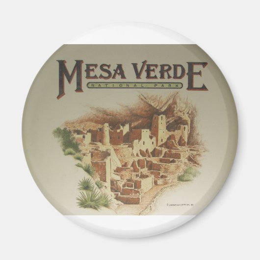 Mesa Verde Anasazi-woningen Magneet (Voorkant)